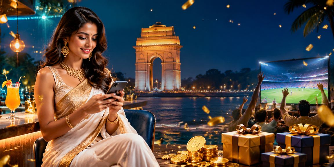 Female player engaging with slot games on mobile app near India Gate, Delhi