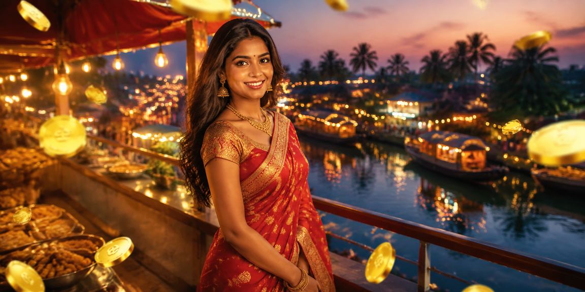 Woman registering on mobile betting app in Kerala