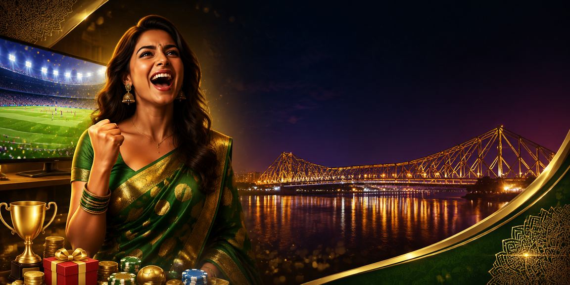 Indian woman enjoying Andar Bahar on a mobile casino app in Kolkata